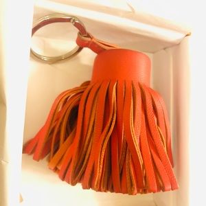 SOLD Hermes carmen bag charm pink rose/orange